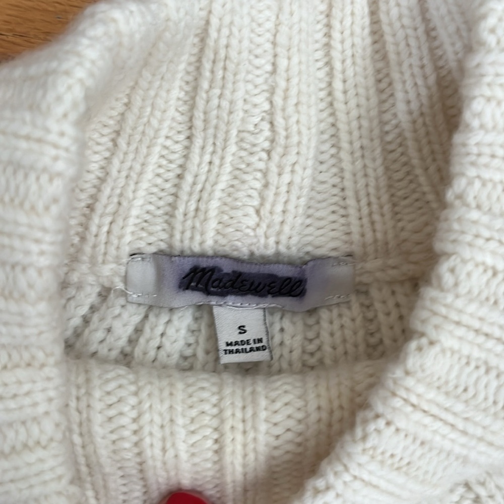 Madewell Stitch Mix Mock Neck Sweater - Picture 7 of 14